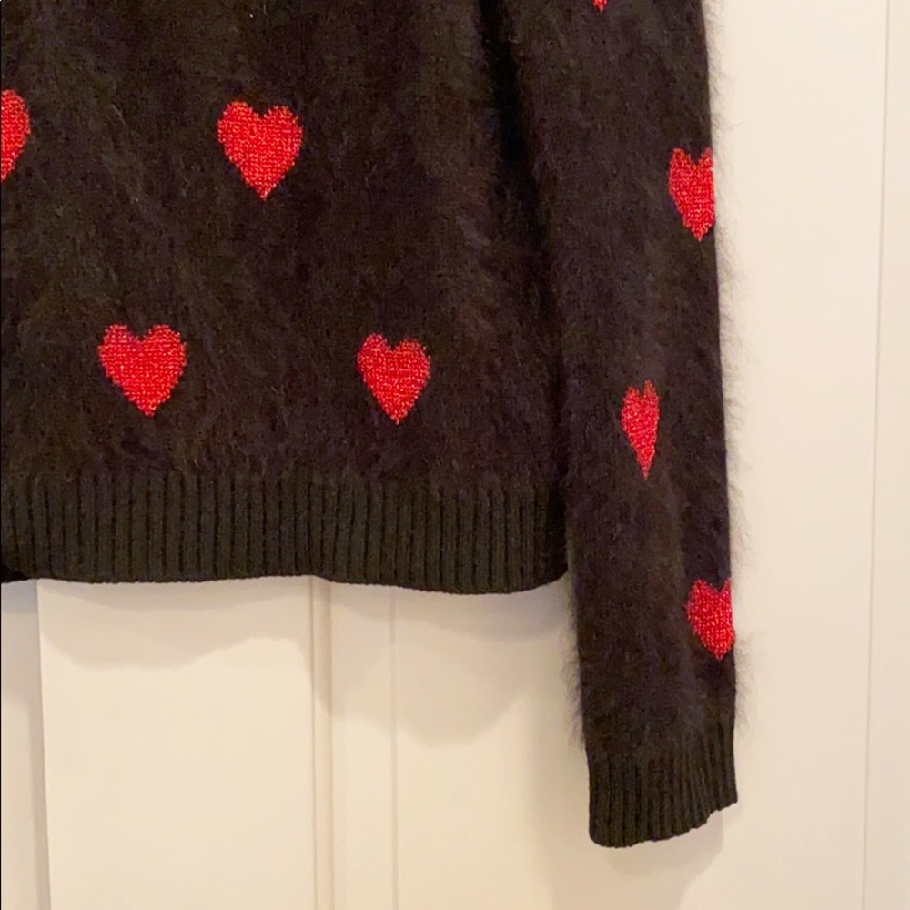 NWT RED Valentino Hearts Intarsia Angora Sweater - Picture 4 of 13